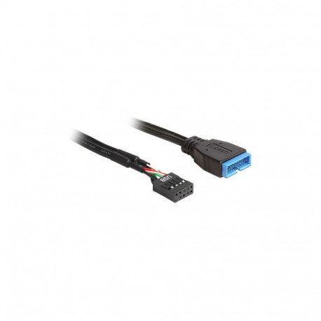 Delock USB 2.0 pin header pesa > USB 3.0 pin header pistik kaabel 60 cm