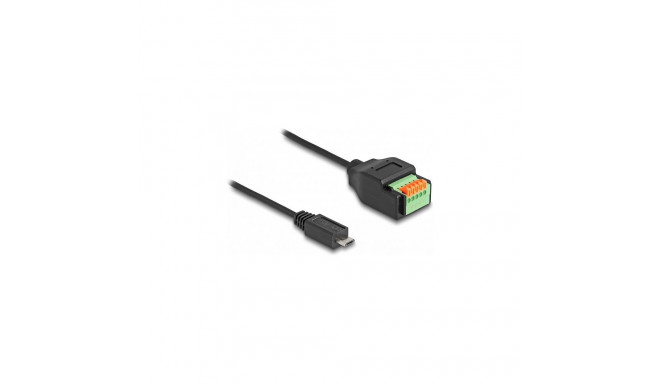 "DELOCK USB 2.0 Kabel Typ Micro-B St > Terminalblock Adapter"
