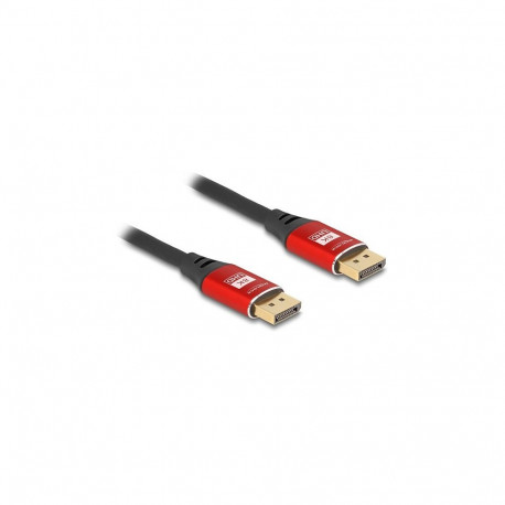 "DELOCK DisplayPort Kabel 8K 60 Hz 1m rot Metall"