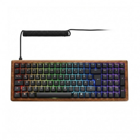 "Sharkoon SKILLER SGK50 S2 Wood PBT holz/schwarz US-Layout Gateron G Pro 3.0"