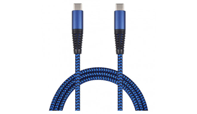 2GO USB laadimis- ja andmekaabel USB Type-C - USB Type-C 1m sinine