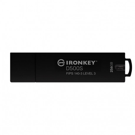 Kingston IronKey D500S 256GB USB-mälupulk AES-256 FIPS 140-3 jaemüügipakend