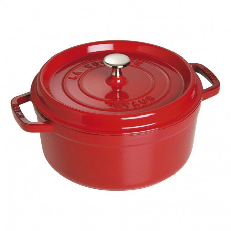 "Staub La Cocotte 26cm rund. Kirsch-rot. Gusseisen"