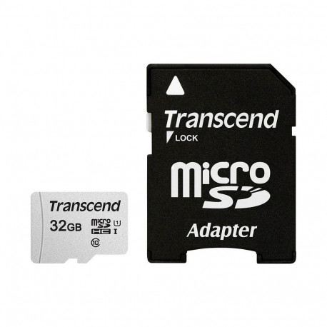 "CARD microSD Card 32GB Transcend SDHC USD300S-A w/Adapter"