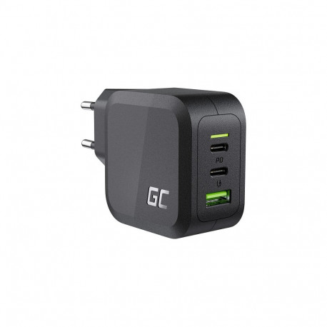 "Ladegerät Green Cell Power Charger 2xUSB-C Power Delivery 1xUSB-A QuickCharge 65W Black"