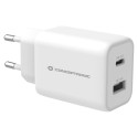 "CONCEPTRONIC Ladegerät 2Port USB-C/-A 33WPD3.0/PPS ws"