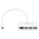 "StarTech 3PT USB 3.0 HUB + GBE - USB-C"