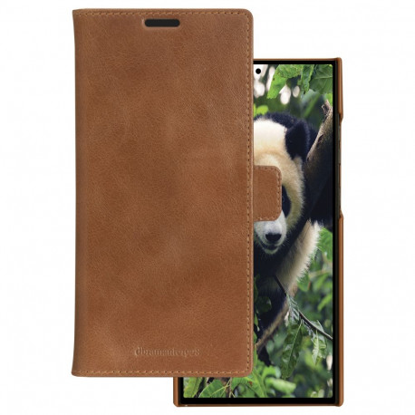 "dbramante1928 Lynge - Flip-Hlle fr Mobiltelefon - nachhaltiges Vollnarbenleder - Hellbraun - fr Sam