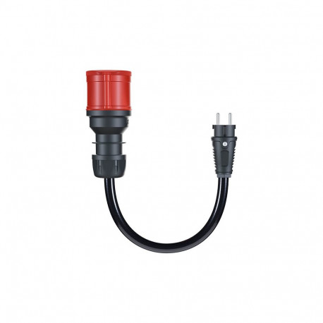 Go-e adapter Gemini flex 22kW CEE rot Drehstrom 32A > tavaline pistikupesa 30cm, must