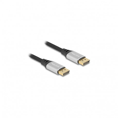 Delock DisplayPort kaabel 16K 60 Hz 1m hõbedane metallist