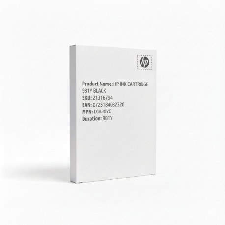 HP 981Y must tindikassett