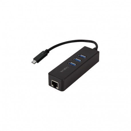 "Logilink Adapter USB 3.0 TypC zu1x RJ45u. 3x USB3.0 Typ A"