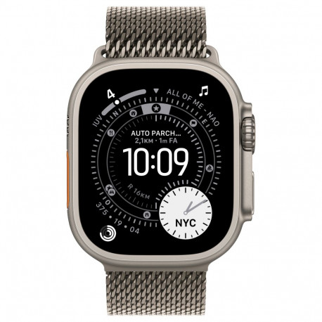 Apple nutikell Watch Ultra 3 titaan mobiilside 49mm Milanaise titaan, suur, naturaalne