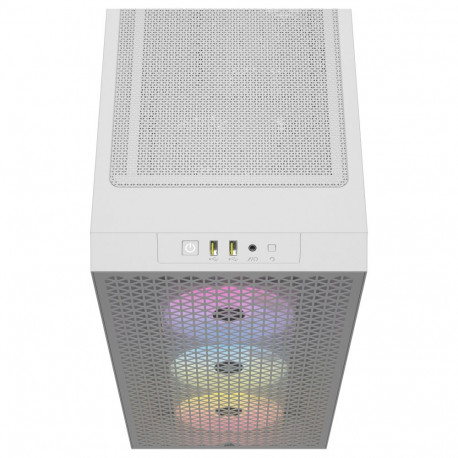 "Corsair 3000D RGB Airflow weiß Midi Tower ATX Gaming Gehäuse"