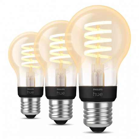 Philips Hue White Ambiance E27 filament 3-pakk