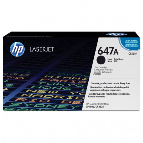 "HP 647A original Color LaserJet Toner cartridge CE260A black standard capacity 8.500 pages 1-pack"