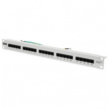 DIGITUS patch-paneel 1HE 25-Port Cat3 varjestamata ISDN hall