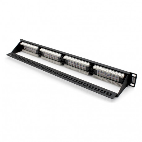 "DIGITUS Patchpanel 1HE 24-Port Cat5e ungeschirmt schwarz"