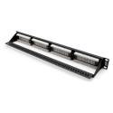 "DIGITUS Patchpanel 1HE 24-Port Cat5e ungeschirmt schwarz"