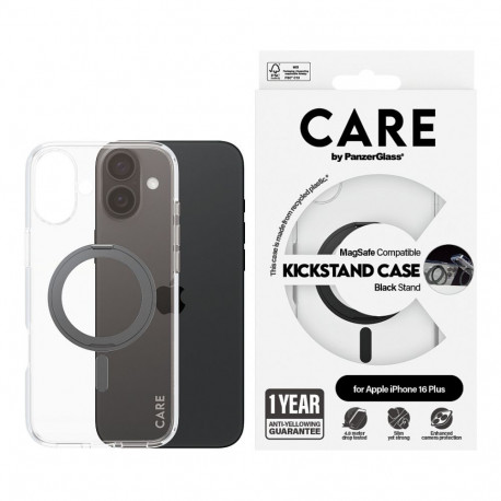 "CARE Case Feature Black Kickstand MagSAFE iPhone 16 Plus"