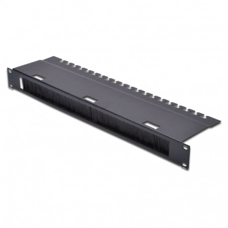 "DIGITUS Kabelführungspanel 1HE schw.f. 24 Stk m. Bürstenleis"