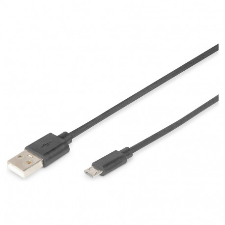 "DIGITUS USB 2.0 Anschlusskabel Typ A -mikro B St/St 1.8m, sw"