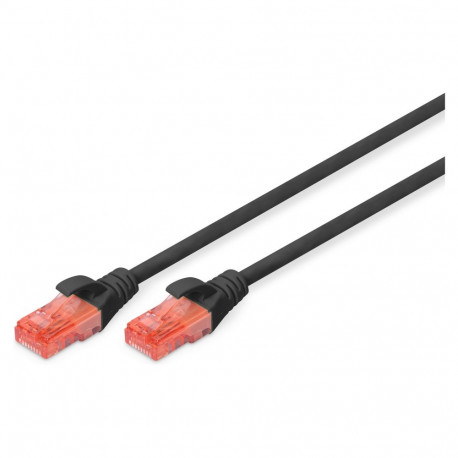 "DIGITUS Patchkabel RJ45 U/UTP Cat6 1.00m schwarz Hebelsc Polybeutel"