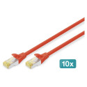 "DIGITUS CAT 6A S/FTP Patchkabel, 10 Stück, 3m, rot"