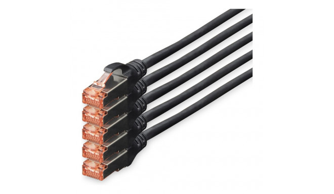 "DIGITUS CAT 6 S/FTP Patchkabel, 5 Stück, 10m, schwarz"