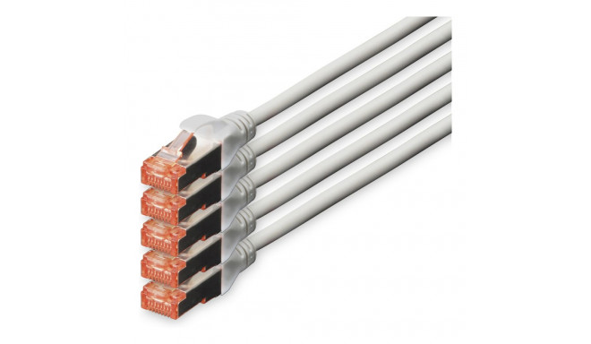 "DIGITUS CAT 6 S/FTP Patchkabel, 5 Stück, 7m, grau"