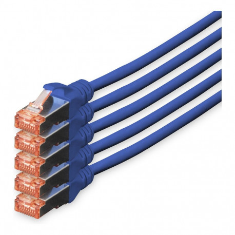 "DIGITUS CAT 6 S/FTP Patchkabel, 5 Stück, 10m, blau"