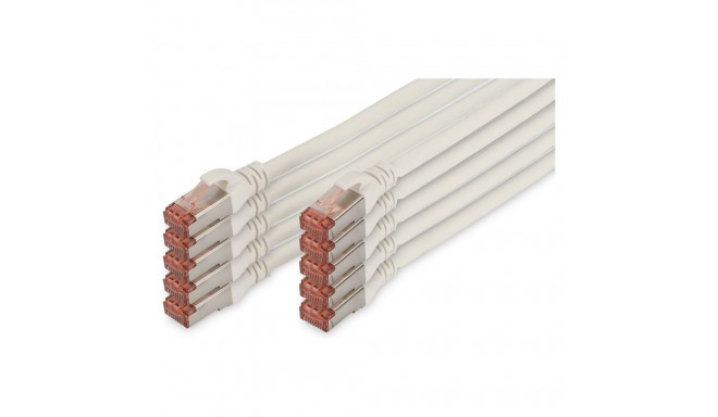Digitus CAT 6 S/FTP võrgukaabel, 10 tk, 5m, valge