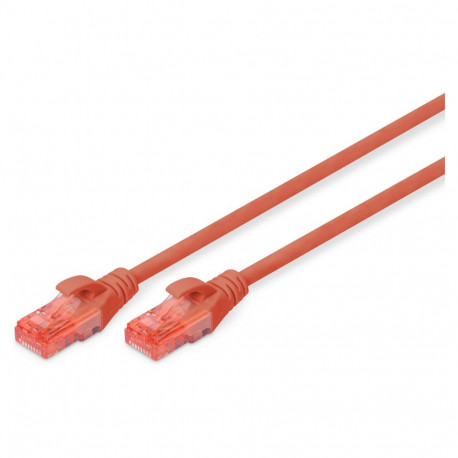 "DIGITUS Patchkabel RJ45 U/UTP Cat6 2.00m rot Hebelschutz Polybeutel"