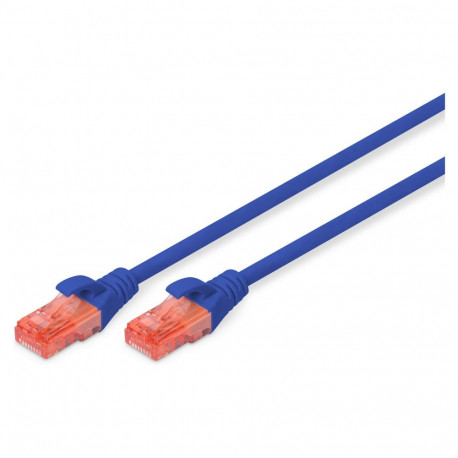DIGITUS patch-kaabel RJ45 U/UTP Cat6 0.50m sinine lukustuskaitsega kilekotis