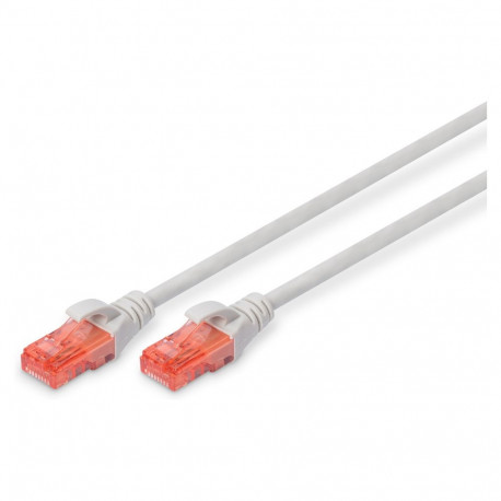 DIGITUS Cat6 U/UTP 2xRJ45 0.5m hall lukustuskaitsega patch-kaabel kilepakendis