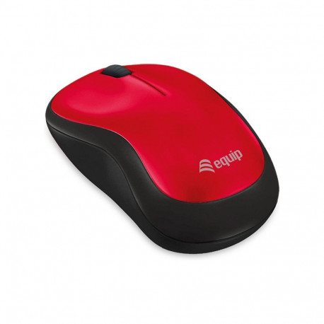 "Equip Optische Maus kabellos USB Komfort R+L rot"