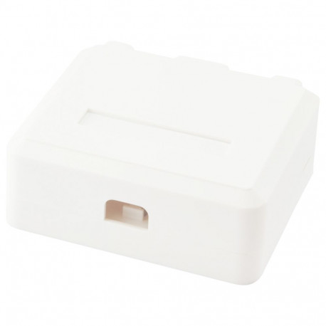 Equip valge pindpaigaldustoos 2x Keystone Jack kattega