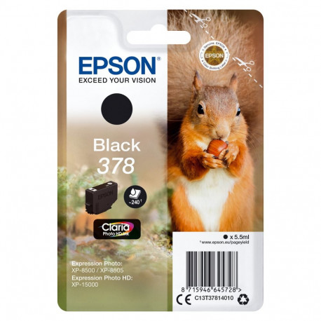 "Epson Tinte 378 C13T37814010 Schwarz bis zu 240 Seiten"
