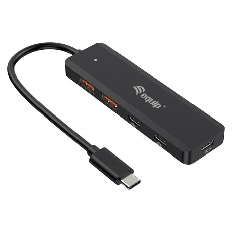 "Equip USB-Hub 4-Port 3.2/C->2xUSB-C 2xUSB-A 10Gbps o.Netz.sw"