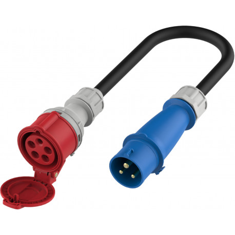 Platinet elektriauto adapter CEE 32A (M) - CEE 32A (F) (EV_A22C7MC)