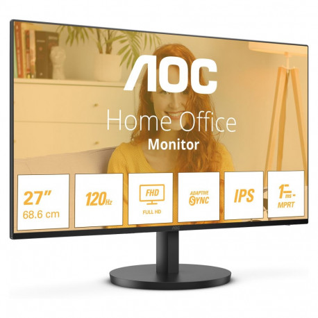 68,6cm/27" (1920x1080) AOC Basic-line 27B3HA2 16:9 FHD VA 4ms 100Hz HDMI VGA kõlar must