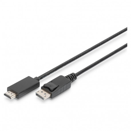 "Digitus DisplayPort > HDMI (ST-ST) 2m Adapterkabel 4K 60Hz Black"