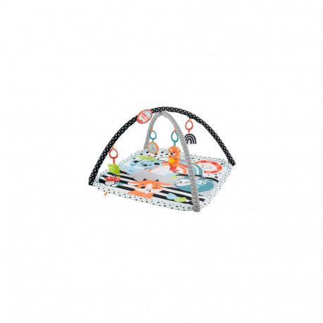 Fisher-Price 3-in-1 Music Glow &amp; Grow Gym, Baby Playmat with Lights &amp; Newborn Sensor