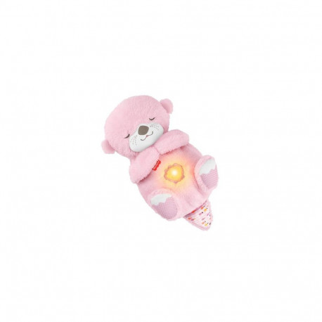 Fisher-Price Soothe 'n Snuggle Otter, Pink Plush Baby Toy, Sound Machine with Breathing Mot