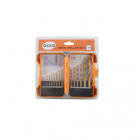 METAL DRILL BIT SET OKKO 15 PCS