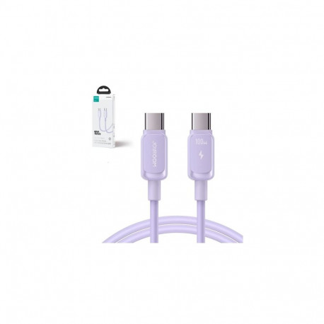 Joyroom Type-C - Type-C Cable Multi-Color Series A14, 480mb/s, 100W, 1.2m, Purple (S-CC100A141P)