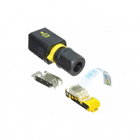 PushPull V4 plug, RJ45, Cat.6, IDC; PIN: 8; male Harting