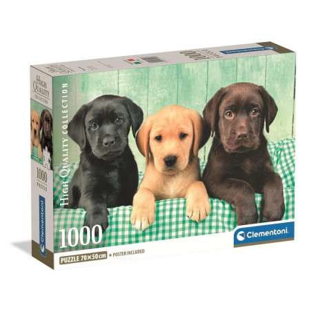Puzzle 1000 HQC kolm labradori Clementoni 39946