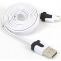 Omega kaabel USB - microUSB 1m lame, valge (41859)