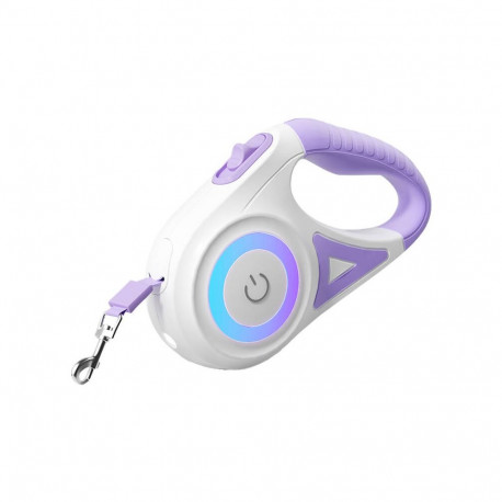 Rojeco Dog Automatic Leash LED 5 m (purple)